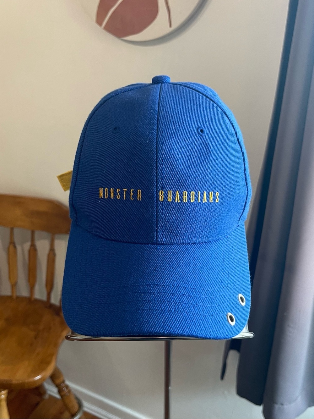 Blue 'Monster Guardians' Embroidered Baseball Cap